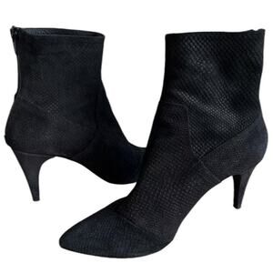 Free People Womens Size 40 US 8.5 Willa Leather Ankle Boots Booties Black NWT